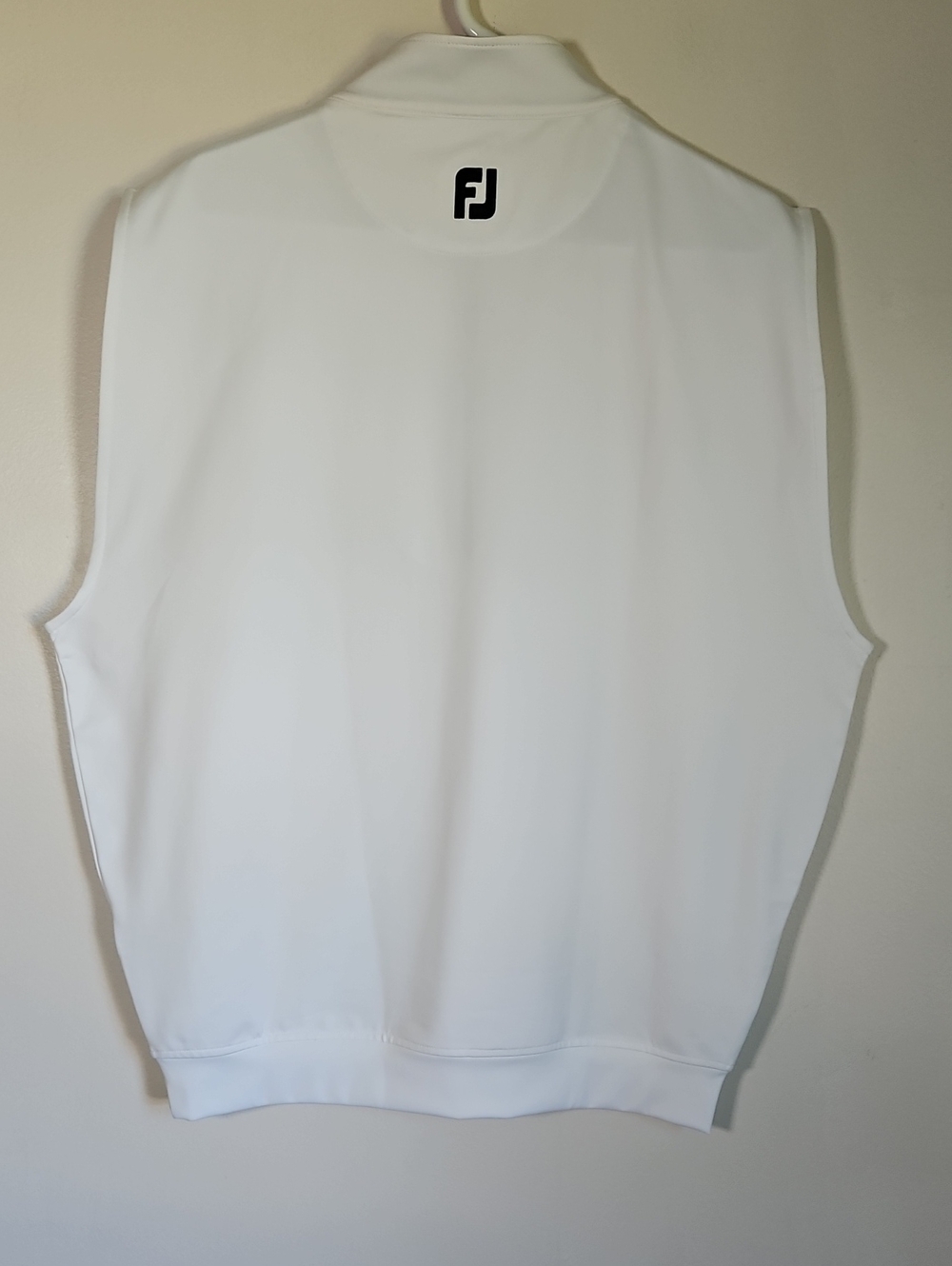 Footjoy Men's LG Performance Quarter Zip Golf Vest White Sleeveless - Picture 2 of 7